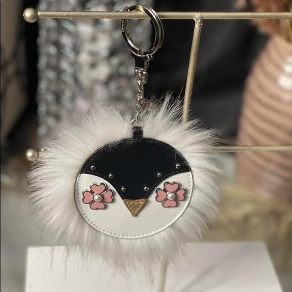 kate spade key chain key fob bag accessories CAT penguin - Picture 1 of 5
